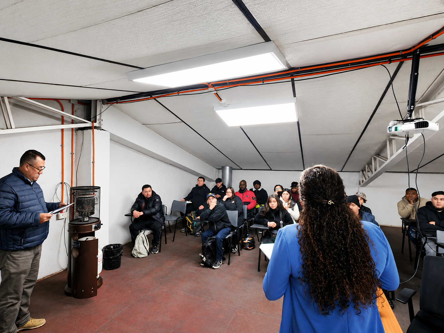 Alumnos participando en una capacitación minera
